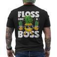 Pineapple Sunglasses Floss Like A Boss Aloha Beaches Men's T-shirt Back Print