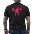 Pink Red Heart Valentine's Day For Weight Lifter Gym Mens Back Print T-shirt