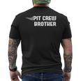 Pit Crew Brother Racing Car Family Matching Birthday Party Men's T-shirt Back Print