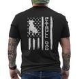 Pitbull Dad Flag Vintage Patriotic Dog Mens Back Print T-shirt