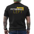 Pittsburgh Left Driving Black And Yellow Men's T-shirt Back Print
