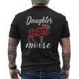 Plaid Daughter Moose Christmas Light Matching Costume Family Mens Back Print T-shirt