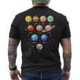 Planetas Del Sistema Solar Espacio Solar Divertido Profesor De Ciencias Para Niños Camiseta Hombre Estampado Espalda