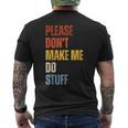 Please Don't Make Me Do Stuff Lazy Nager Kid Men's T-shirt Back Print