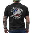 Plumber American Flag Plumbing Usa Patriot Stamp Style Men's T-shirt Back Print