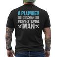 Plumber Inspirational Man Plumbing Birthday Gif Men's T-shirt Back Print