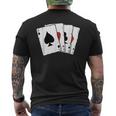 Poker Cards Four Aces Poker Lovers Men's T-shirt Back Print