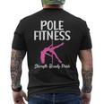 Pole Fitness Strength Beauty Pride Pole Dance Men's T-shirt Back Print