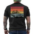 Police Car Tv Cop Shows Vintage Retro 70S & 80'S Sunset Men's T-shirt Back Print