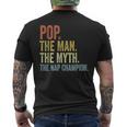 Pop The Man The Myth The Nap Champion Father's Day Pop Men's T-shirt Back Print