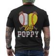 Poppy Of Both Ball Poppy Baseball Softball Pride Men's T-shirt Back Print