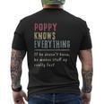 Poppy Know Everything Grandpa Mens Back Print T-shirt
