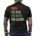 Pops The Man The Myth The Legend Father's Day Men's T-shirt Back Print