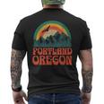 Portland Oregon Blue T-Shirt mit Rückendruck