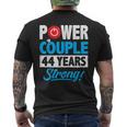 Power Couple Matching 44 Years Wedding Anniversary Men's T-shirt Back Print