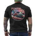 Powerstroke Diesel Truck Usa Flag Obs Truck Diesel Truck Men's T-shirt Back Print