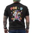 Pre-K Here I Come Dabbing Unicorn Back To School Men's T-shirt Back Print