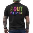 Out Pre-School Peace Sign Last Day Of School Tie Dye Men's T-shirt Back Print