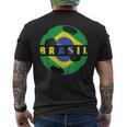 Projeto Do Brasil De Futebol Brazil Flag Soccer Team Fan Men's T-shirt Back Print