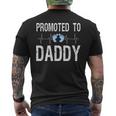 Promoted To Daddy With Heartbeat And Baby Footprint Men's T-shirt Back Print