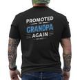 Promoted To Grandpa Again Est 2022 New Grandfather Mens Back Print T-shirt