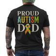 Proud Autism Dad Autism Awareness Men's T-shirt Back Print
