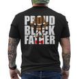 Proud Black Dad Father's Day Black History Month Dad Men's T-shirt Back Print