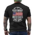 Proud Of My Coast Guard Officer Candidate Dad Mens Back Print T-shirt