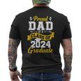 Proud Dad Of A Class Of 2024 Graduate Senior 2024 Graduation Men's T-shirt Back Print