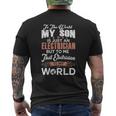 Proud Dad Of An Electrician Son Mens Back Print T-shirt