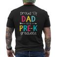 Proud Dad Father Pre-K Preschool Family Matching Graduation Mens Back Print T-shirt