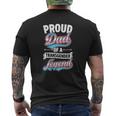 Proud Dad Of A Transgender Legend Trans Pride Parent Mens Back Print T-shirt