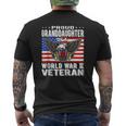Proud Granddaughter Of A World War 2 Veteran Ww2 Family Zip Mens Back Print T-shirt