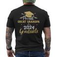 Proud Great Grandpa Class Of 2024 Graduate Senior Graduation Men's T-shirt Back Print