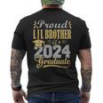 Proud Lil Brother Of A 2024 Graduate Graduation Senior 2024 Men's T-shirt Back Print