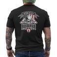 Proud Roofer American Flag Men's T-shirt Back Print