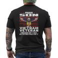 Proud Son Of A Vietnam Veteran Ribbon Military Family Mens Back Print T-shirt