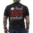 Proud Step Dad Of A Class Of 2024 Graduate Graduation Men's T-shirt Back Print