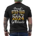 Proud Step Dad Of A Class Of 2024 Graduate Senior Graduation Men's T-shirt Back Print