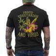 Proud Vegetarian Weed Virgo Vintage 420 Men's T-shirt Back Print