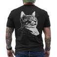 Psychedelic Cat Festival Edm Trippy Illusion Kitty Rave Cats Men's T-shirt Back Print