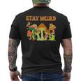 Psychedelic Magic Mushrooms Retro Vintage Stay Weird Men's T-shirt Back Print
