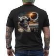 Pug Glasses Taking A Selfie With Solar 2024 Eclipse Men's T-shirt Back Print