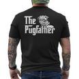 The Pugfather Pug Dad Father's Day Pug Lovers Men's T-shirt Back Print