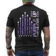 Purple Up Month Of Military Child Usa Ocp Camo Flag 2024 Men's T-shirt Back Print