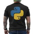 Python Logo Programmer T-Shirt mit Rückendruck