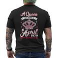 Queens Are Born In April 197940Th Birthday Men's T-shirt Back Print