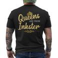 Queens Are From Inkster Mi Michigan Home Roots Men's T-shirt Back Print