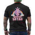 Queer Satan Baphomet Nicht-Binäre Geschlechtsflüssigkeit Queer Pride T-Shirt mit Rückendruck