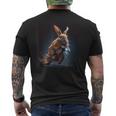 Rabbit Fahrt Motorcycle Easter Bunny Biker Bike T-Shirt mit Rückendruck